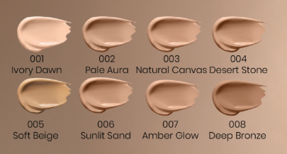 Choose  between 8 shades the most closely matches your skin tone