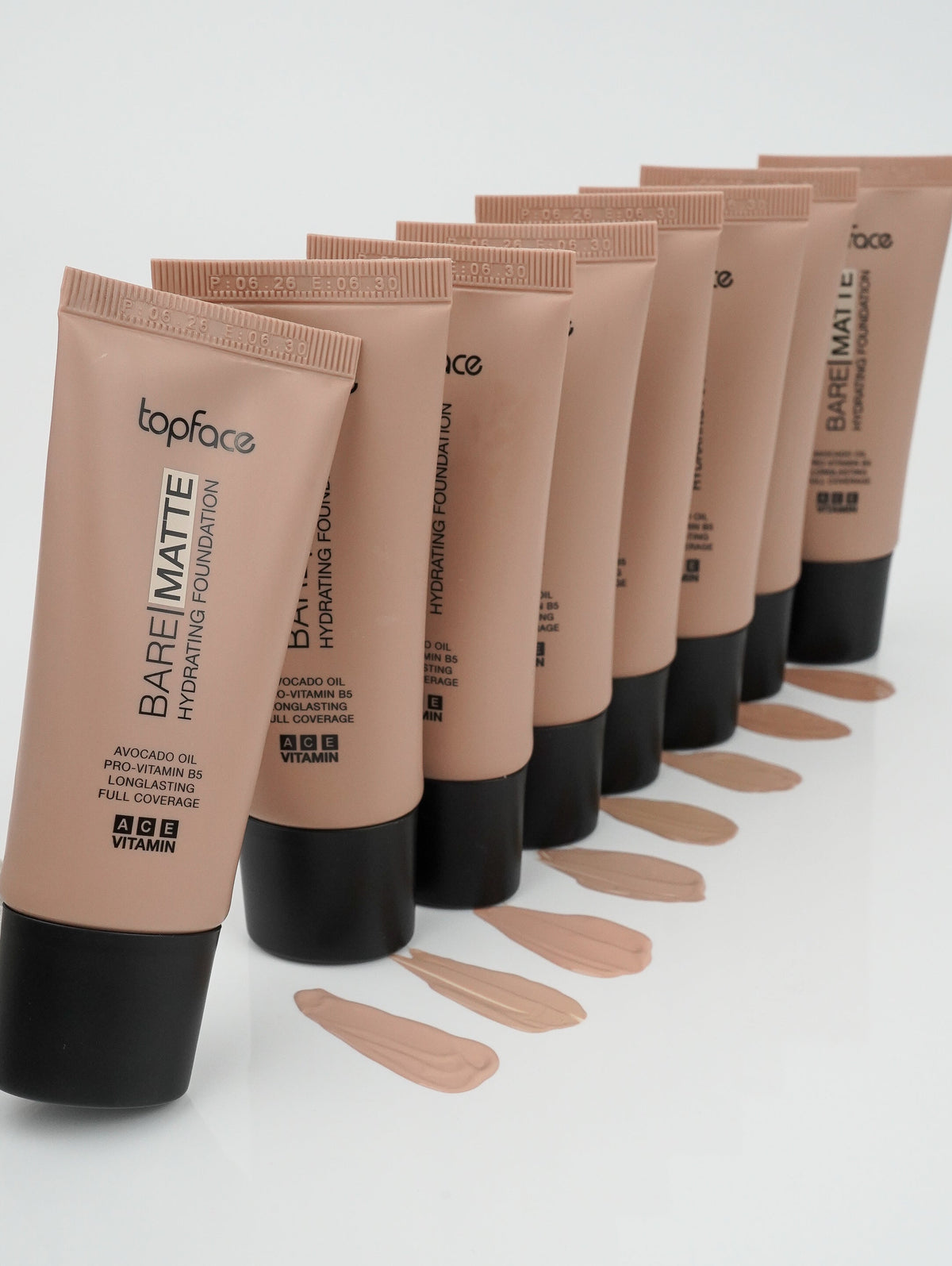 TOPFACE Bare Matte Hydrating Foundation with avocado oil, full coverage matte foundation